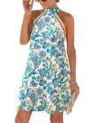 Vestido CUPSHE Summer Beach Vacation Halter Lace Trim Blue XL Vestido CUPSHE Summer Beach Vacation Halter Lace Trim Blue XL