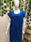 Vestido curto azul bordado indiano Vestido curto azul bordado indiano