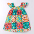 Vestido Curto Bebê Patch Flor Fábula Colorido