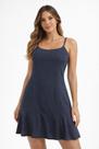 Vestido Curto C/ Babado Marinho-Sideral