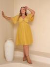 Vestido Curto com Argola Moda Plus Size
