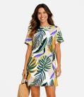 Vestido Curto Com Pence Infinita Cor Bege