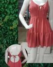Vestido curto cor goiaba tecido duna tamanho P