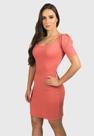 Vestido Curto de Tricot Melissa Modal Livora Salmão Cor:SalmãoTamanho:ÚnicoGênero:Feminino