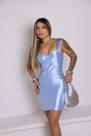 Vestido Curto em Cetim Corpet