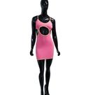 Vestido Curto Feminino adulto rosa