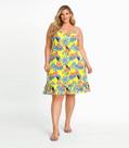 Vestido Curto Feminino Estampado Plus Size Select Amarelo Vestido Curto Feminino Estampado Plus Size Select Amarelo