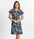 Vestido Curto Feminino Helanca Estampado Select Azul
