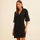 Vestido Curto Forum Gola Ve26 Preto Feminino Vestido Curto Forum Gola Ve26 Preto Feminino