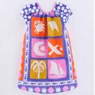 Vestido Curto Infantil Fábula Lenço Beirin Azul