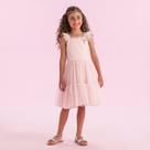 Vestido Curto Infantil Festa Tule Rosa Petit Cherie