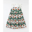 Vestido Curto Infantil Malha Flores Tullis Verde Fábula