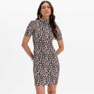 Vestido Curto Lança Perfume Leopard Skin Ou25 Preto Feminino Vestido Curto Lança Perfume Leopard Skin Ou25 Preto Feminino