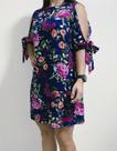 Vestido Curto Manga 3/4 de Amarração Vestido Curto Manga 3/4 de Amarração