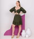 Vestido curto " manga bufante "