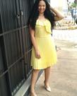 Vestido Curto plissado