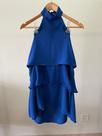 Vestido Curto Rodadinho Delicado Liso Casual Com Babado Vestido Curto Rodadinho Delicado Liso Casual Com Babado