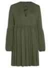 Vestido Curto Rodado Leve Verde Broto Maria Filó