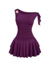 Vestido curto roxo sem ombros e sem mangas Floerns Vestido curto roxo sem ombros e sem mangas Floerns