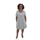 Vestido Curto Soltinho Bolsos Moderno Estiloso Congresso