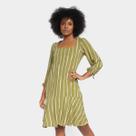 Vestido Curto The Style Box Manga Longa Babados