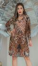 Vestido curto viscolycra animal print Vestido curto viscolycra animal print