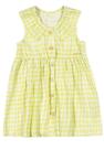 Vestido Curto Xadrez Verde Lima Infantil Coloritta