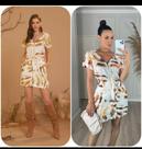 Vestido curto ziper frontal merita