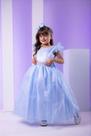 Vestido Dama de Honra Azul Bebê Marie Longo Amanda - Tecido 100% Poliéster