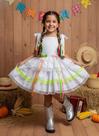 Vestido de Alça Infantil Luxo Junino Arraiá Caipira Noiva - Tamanho P, M e G