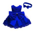 Vestido de baile de renda FKKFYY para meninas de 3 a 4 anos, safira