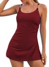 Vestido de banho Aleumdr para mulheres, vermelho, 3 x grande