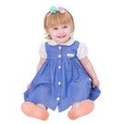 Vestido de Bebê Menina Infantil Com Tiara 100% Algodão Nina Vestido de Bebê Menina Infantil Com Tiara 100% Algodão Nina