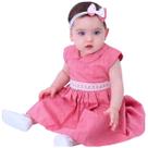 Vestido de Bebê Menina Infantil Florido Festa Luxo Algodão Mundo Nina