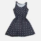 Vestido de bolinha cinza rodado godê LU1556 BRC