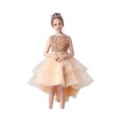 Vestido De Casamento Sem Mangas Para Meninas Com Lantejoulas E Renda Verão 2023 Em Tule Fluffy Para