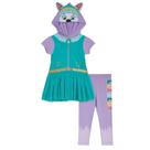 Vestido de cosplay com capuz e leggings para meninas Paw Patrol Everest 7-8
