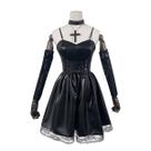 Vestido de couro preto Deaths Notes MisaMisa Vestido Anime Club G