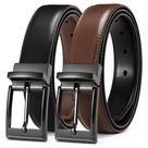 Vestido de couro reversível Belt CHAOREN para homens, estilo elegante