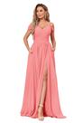 Vestido de dama de honra BOLENSYE Off The Shoulder em chiffon coral