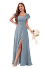 Vestido de dama de honra CDSSL Dusty Blue Chiffon Plus Size 22W