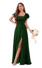 Vestido de dama de honra CDSSL Emerald Green Chiffon A Line Plus Size