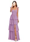Vestido de dama de honra Dessiny Long Spaghetti Alças em Chiffon em camadas