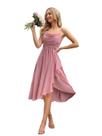 Vestido de dama de honra OEUVIGF Plus Size com alças finas