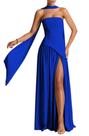Vestido de dama de honra PUXIU Royal Blue Silk A-line Satin US28 Vestido de dama de honra PUXIU Royal Blue Silk A-line Satin US28