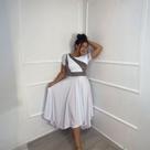 Vestido de Dança Coreografia Prata Moda Evangélica Feminina