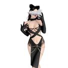 Vestido de empregada doméstica feminino sexy de cosplay Cheongsam da SINROYEE, vestido de empregada doméstica de Halloween, cosplay clássico egípcio ou chinês (4)