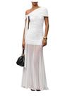 Vestido de espartilho Verdusa Wedding Guest, malha franzida, branco, XL Vestido de espartilho Verdusa Wedding Guest, malha franzida, branco, XL