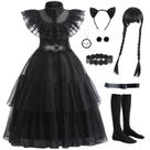 Vestido de fantasia CIYTI Wednesday Addams Family para meninas