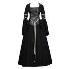 Vestido de fantasia, cosplay/faça você mesmo, gótico, medieval, bruxa, vampiro, mulher